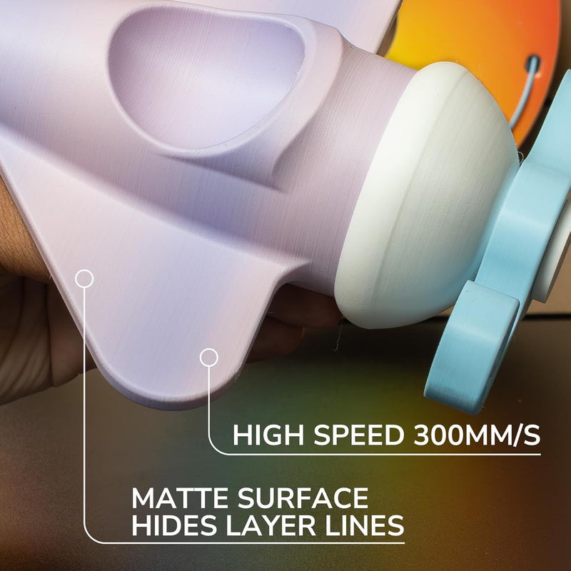 polymaker Panchroma Gradient Matte PLA Filament, Multicolor Gradient Matte Pastel Purple and Pink 1.75mm 3D Printing Filament, 3D Printer PLA Filament, Fit Most FDM 3D Printers, 1kg Spool (2.2lbs) - Image 3